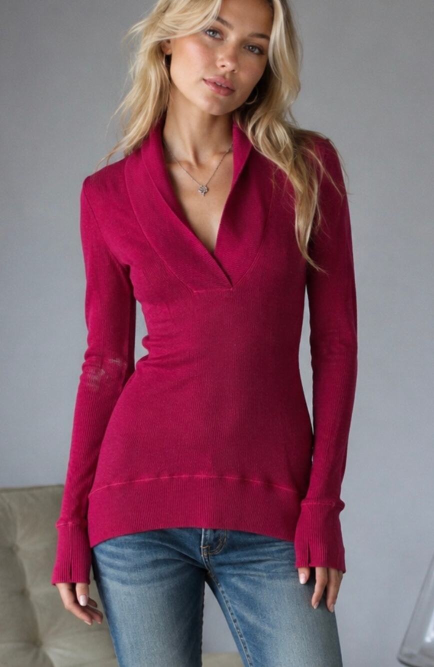 Vintage American Eagle thermal long sleeve fitted long tunic fall Y2K retro M